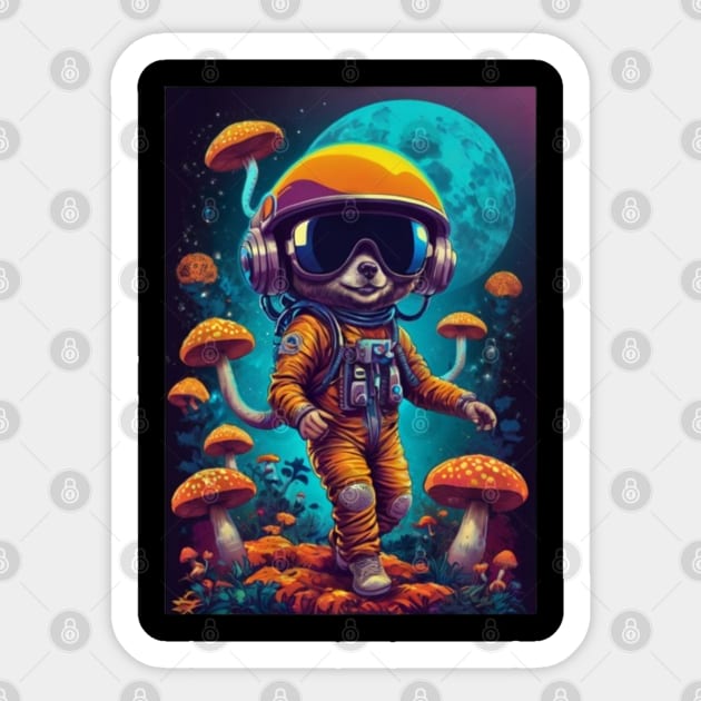 Psychedelic Dj Astronaut - Catsondrugs.com - astronaut, space, stars, galaxy, nasa, cool, planets, funny, universe, astros, astronomy, trippy, surreal, asteroidday, planet Sticker by catsondrugs.com